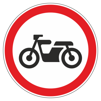 Дорожный знак 3.5 «Движение мотоциклов запрещено»